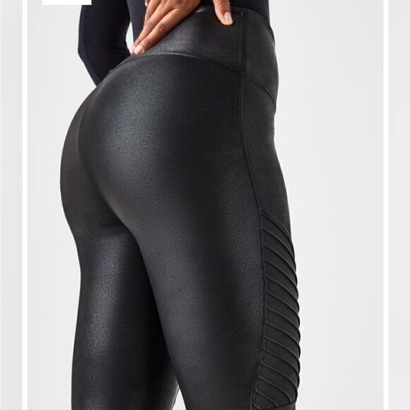 Spanx nwt Faux Leather Moto Leggings - Picture 11 of 11